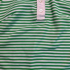 Vintage 70s JCPenney Knit Polo Large Green Dagger Collar Mod Disco Top Preppy