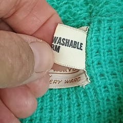 Vtg Carol Brent Mint Green Button Sweater Cape Poncho RUNS SMALL Montgomery Ward