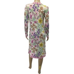 AVERARDO BESSI Vintage Pink Multicolor Floral Printed Dress