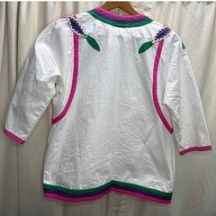 Diseños Delfis Telas Tlaquepaque Jalisco Vintage Mexico Embroidered Top Small