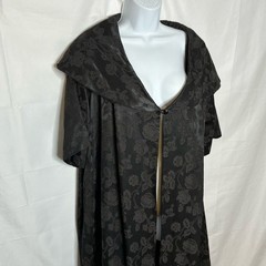 Vintage 1950’s Ferman O’Grady Black Floral Satin Opera Coat OSFA Collectible