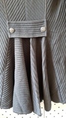 Vintage MEDICI BY GILL HARVEY Knit Wool Gray Two Piece Cardigan Asymmetry UK-10