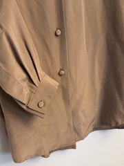 Vintage Designer Diane Von Furstenberg Blouse Womens M/L Brown 100% Silk Top