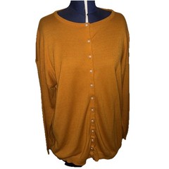 Harrington Park Womens Large Mustard Yellow Cardigan Button Up Vintage