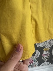 VTG 50s Designer Greta Plattry Deadstock Mustard Gold Blouse Button Up Top XS/S