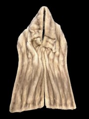 Vintage Pastel/Blonde Mink Stole Old Hollywood Fur Coat Wrap Wedding Bridal Gala