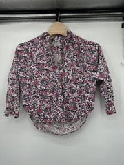 Vintage 1992 NOS At Last floral button front shirt blouse 90’s retro top M