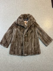 Vtg Tissavel Of France Country Pacer Faux Fur Coat Size Med Imported 1970s