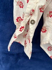 VTG Floral button-down blouse Western Versatile 100% cotton Lizwear SZ S