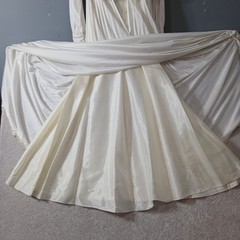 JCPenney Fashions Vintage Wedding Dress Train Long Sleeve Blouson Union Tag Sz10