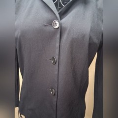 Vintage DVF Black Tailored Colin Jacket 3-Button Blazer Size 6 Made in USA