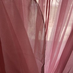 Vintage 1960s GMc Pink Peignoir Babydoll Set Lined Lace Sleeve Rosette ILGWU SML