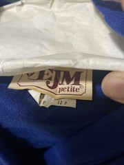 Vintage 80’s EJM Dress Blue With Belt Size 10P