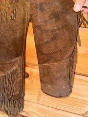 VTG Rare Simco Leather Fringe Hippie Boho Pioneer Jacket 60s 70s Brown Western