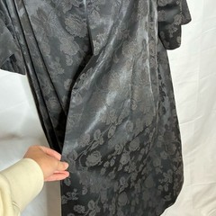Vintage 1950’s Ferman O’Grady Black Floral Satin Opera Coat OSFA Collectible