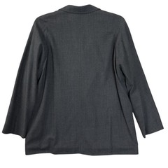 Vintage Escada Gray Virgin Wool Double-Breasted 80s 90s Power Blazer Eu 36 US 6