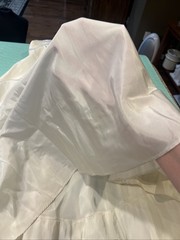Vintage Ivory Spaghetti Strap Saloon Style Dress Size Small