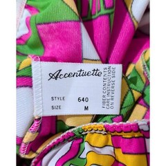Accentuette Pink/Green/Yellow/White Mod Print Half Slip
