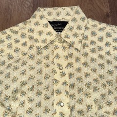 Vtg Champion Western Shirt Womens Pearl Snap Floral Rockabilly Disco NOS 70s 12