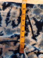 Vintage 90s Blue Tie Dye Shorts L Cotton Knit Drawstring Red Boy USA Made EUC