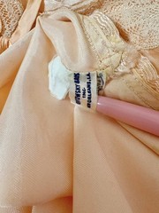 Vintage 1940s 1950s Satin Flare Pants Lace Trim Lingerie Bow USA
