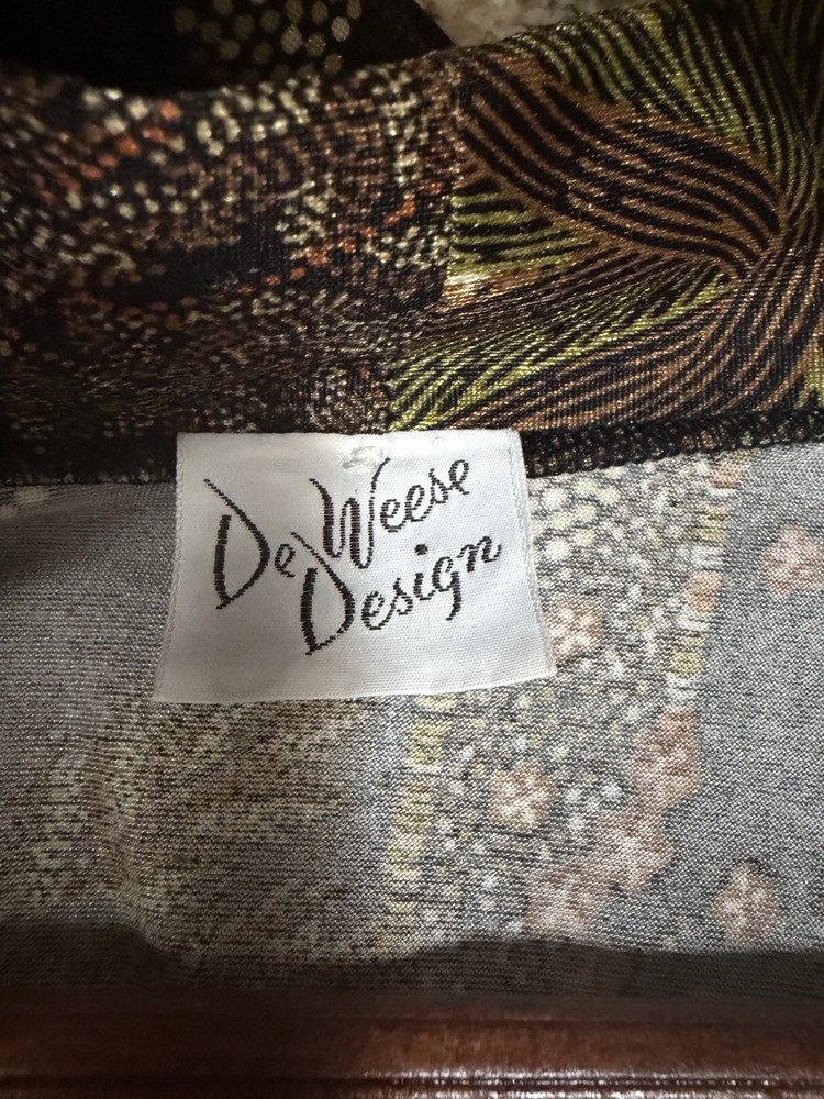 Vintage 70s 80s DeWeese Design Swim & Sun Floral Rare Coverup OS