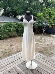 Vintage 80s 90s Gold Label Victoria’s Secret Lace Sequin Lingerie Slip Dress