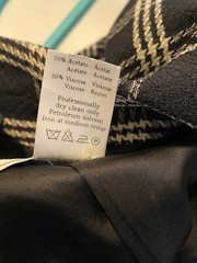 Vintage Genny By Versace Blazer Size 10 Black White Jacket Windowpane Plaid
