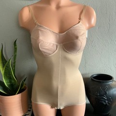 Vtg. Gossard Teddy ShapeWear All in One Girdle Snap Gusset Wireless Size 34-B