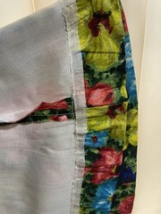 NWOT Vintage 50s Multi Floral Cotton FULL Dress JEUNESSE Pockets BELT M L SPRING