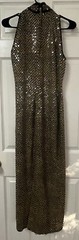 VTG Beaded Sequin Long Dress Mixed Leopard Prints Size “S”