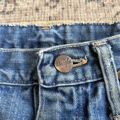 Vintage 1960s Distressed & Repaired Wrangler Denim Jeans Sz 26 x 30