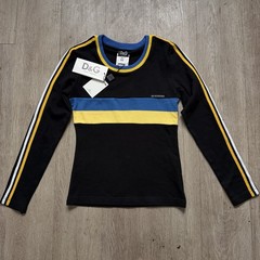 Vintage Womens Dolce Gabbana Long Sleeve Striped Shirt Size Small NWT Rare 2000s