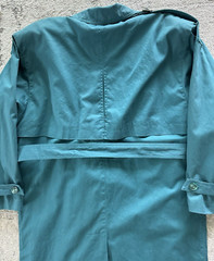 VTG London Fog All-Weather Trench Coat Women’s Sz 14 Classic Teal w/Wool Lining