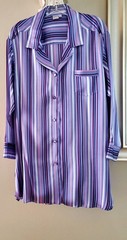 TREESHA Silk LARGE Sleep Wear Lounge Nightshirt Long Sleeve