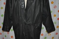 COMINT vintage Black SOFT LEATHER WOMEN’S M CAR coat retro ARGENTINA SHARP !