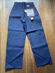 Vintage 1940s Woman’s Indigo Denim Jeans Deadstock Rosie Riviter
