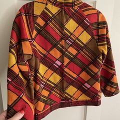 R&K Originals VTG 60s 2 Piece Mock Neck Darted Skirt Set Mod Print Bow Detail