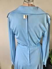 Vintage 1970’s Sky Blue Polyester Knit Dress