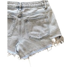 Vervet Distressed Denim Jean Shorts Light Wash Eyelet High Rise Casual Summer