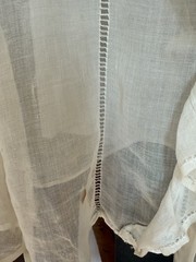 Vintage Antique Edwardian 1900s 1920s Ruffle Flowy Blouse Blue Bird Paris NYC