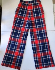Pendleton Knockabouts Wool Plaid Pants Adult S 25″ Flat Front Straight Leg Vtg