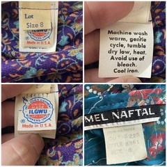 Vtg 1970s 80s LOT Of 6 Secretary Dresses Small-Medium Resale Boho Made in USA