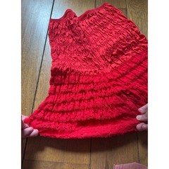 Vintage 80s Bloomers Malco Modes Red Smocked Ruffle Lace Coquette Made in USA