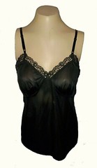 vintage Camisole, Deena, Nylon Black 2210R Mint 36