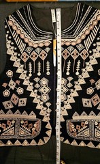 Black Velvet Mirror Work Embroidered Ethnic Vest Waistcoat New With Tags Boho