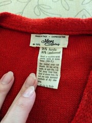 Vintage 90’s Lambs Wool Red Sweater Vest Made In Italy 14.5×22