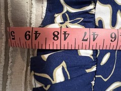 Vintage Hilo Hattie Hawaiian Dress M Blue Hibiscus Floral Made In Hawaii Cotton