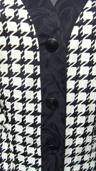 PAPELL BOUTIQUE BUTTON FRONT BLACK/WHITE CHECKERED DRESS SZ 12 POLYESTER