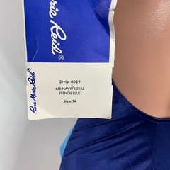 Vintage 60s 70s Women’s Swim Suit Rose Marie Reid French Blue 1 pc NWT sz 14